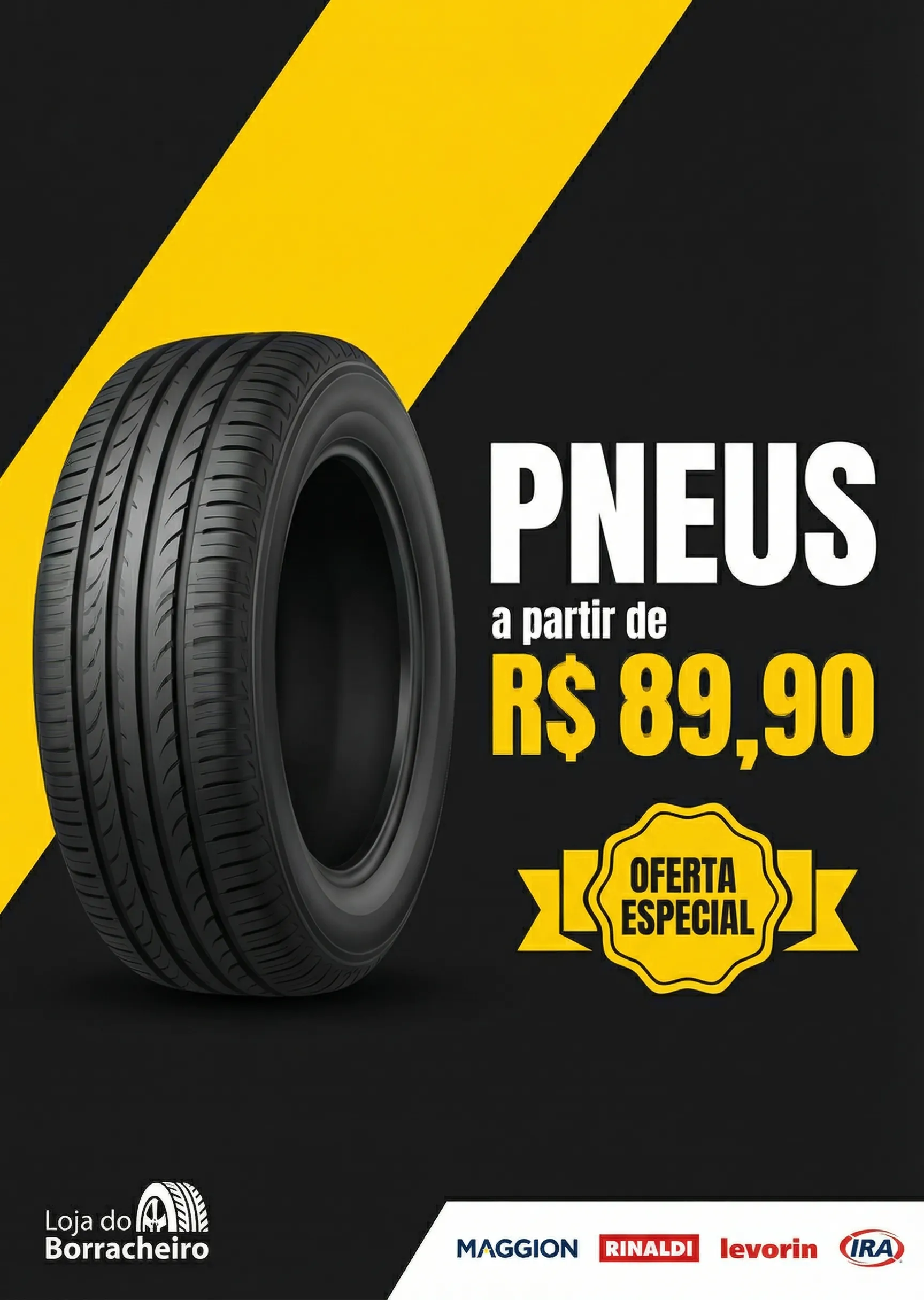 Promoção Pneus — a partir de R$ 89,90