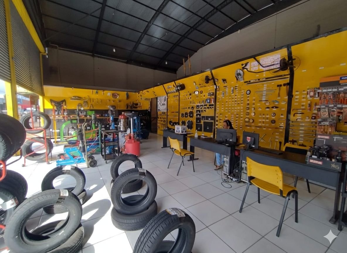 Interior da Loja do Borracheiro em Santarém — atendimento e produtos